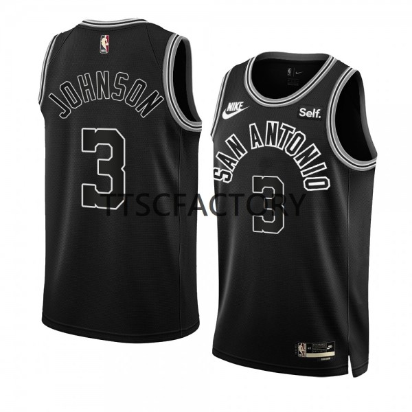 San Antonio Spurs Trikot Keldon Johnson 3 Nike 2022-23 Classic Edition Schwarz Swingman - Herren San Antonio Spurs Trikot Keldon Johnson 3 Nike 2022-23 Classic Edition Schwarz Swingman - Herren